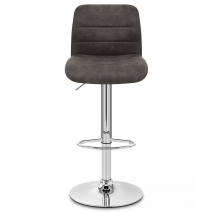 Chaise de bar faux daim - Destiny Noir