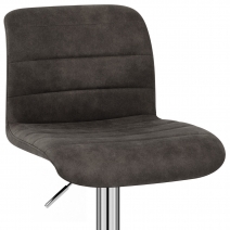 Chaise de bar faux daim - Destiny Noir