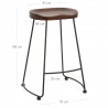 Bloc Stool Dark Wood