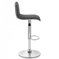 Chaise de bar Chrome Tissu - Pacific Gris