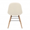Chaise Faux Cuir Bois - Tate Crème