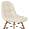 Chaise Faux Cuir Bois - Tate Crème