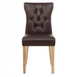 Chaise Bois Faux Cuir - Bradbury Noir