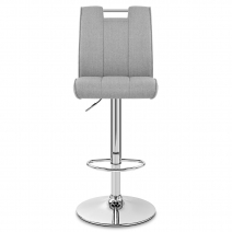 Chaise de Bar Tissu Chrome - Loco Gris