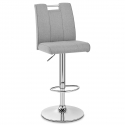 Chaise de Bar Tissu Chrome - Loco Gris