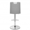 Chaise de Bar Tissu Chrome - Loco Gris