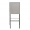 Chaise de Bar Bois Velours - Brunswick Gris