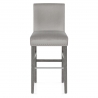 Chaise de Bar Bois Velours - Brunswick Gris