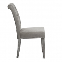 Chaise velours bois - Moreton Gris