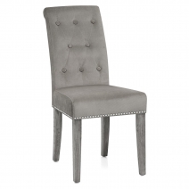 Chaise velours bois - Moreton Gris