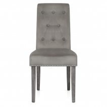 Chaise velours bois - Moreton Gris