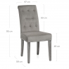 Chaise velours bois - Moreton Gris