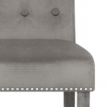 Chaise velours bois - Moreton Gris