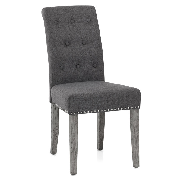 Chaise Tissu Bois - Moreton Gris