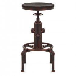 Tabouret de bar Bois - Hydrant Cuivre