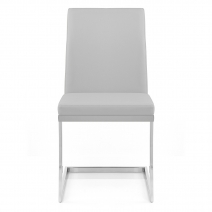 Chaise Faux Cuir Chrome - Jade Noir