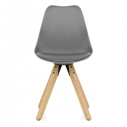 Chaise Faux Cuir Bois - Aéro 