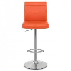 Chaise de Bar Faux Cuir Chrome Brossé - Breakfast