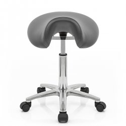 Tabouret Faux Cuir Chrome - Deluxe Saddle