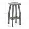 Tabouret de bar Bois Teinté - Oslo Gris