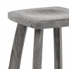 Tabouret de bar Bois Teinté - Oslo Gris