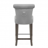 Tabouret de bar bois velours - Carlton Crème