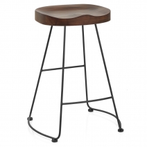 Freedom Black Stool Dark Wood