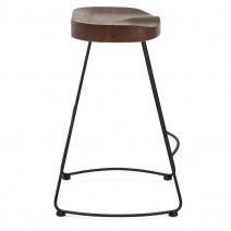 Freedom Black Stool Dark Wood