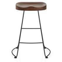 Freedom Black Stool Dark Wood