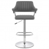 Chaise de Bar Faux Cuir Chrome - Skyline