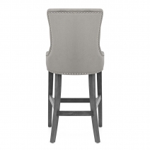 Chaise de bar velours - Etienne Gris