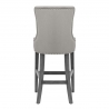 Chaise de bar velours - Etienne Gris