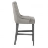 Chaise de bar velours - Etienne Gris