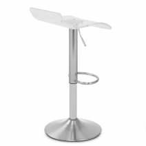 Tabouret plastique chrome brossé - Shimmer Transparent