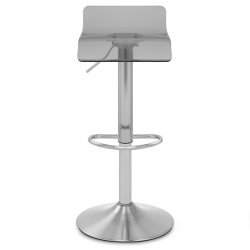 Tabouret plastique chrome brossé - Shimmer Transparent