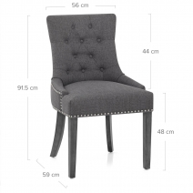 Chaise bois tissu - Etienne Gris