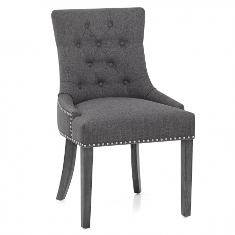 Chaise bois tissu - Etienne Gris