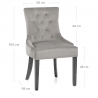 Chaise Bois Velours - Etienne Gris