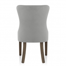Chaise bois velours - Kensington Gris