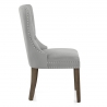 Chaise bois velours - Kensington Gris