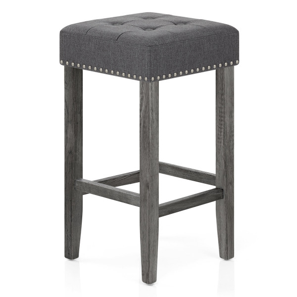 Tabouret de Bar Bois Tissu - Dove Gris Fonce Tabouret de Bar Bois Tissu - Dove Gris Fonce