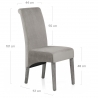 Chaise Bois Velours - Carlo Gris