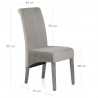 Chaise Bois Velours - Carlo Gris