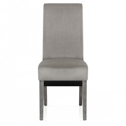 Chaise Bois Velours - Carlo Gris