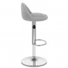 Chaise de Bar Chrome Tissu - Glee Gris