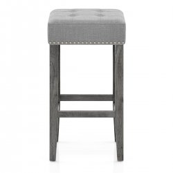 Tabouret de Bar Bois Tissu - Dove Gris Fonce