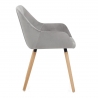 Chaise Velours Bois - Harris Gris