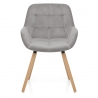 Chaise Velours Bois - Harris Gris