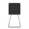 Chaise Faux Cuir Chrome - Vesta Noir