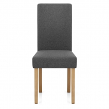 Chaise Chêne Tissu - Jackson Gris Foncé